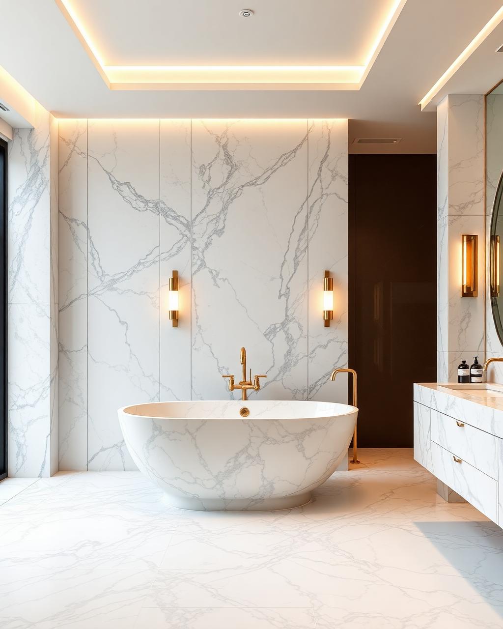 Bagno con Vasca Scolpita